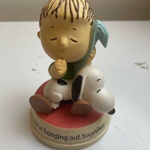 Hallmark Peanuts Figurine with Red and Green Accents
